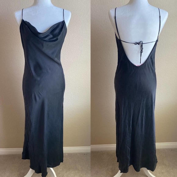 Victoria's Secret Dresses & Skirts - Vintage Victoria’s Secret 90s y2k Black Slip Dress Plunging Low Back